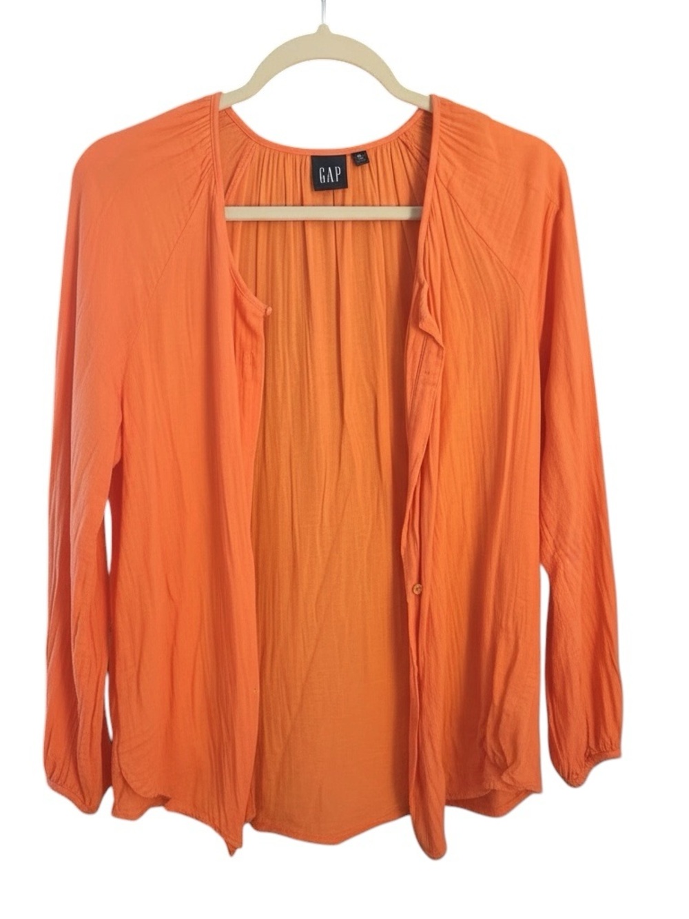 GAP Bright Orange Women's Button-Down Shirt